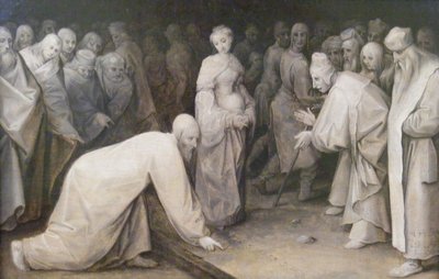 المسيح والزانية بواسطة جان الأكبر بروغل